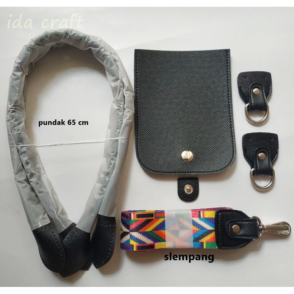 tali tas bag set LC MOTIF RAINBW hitam