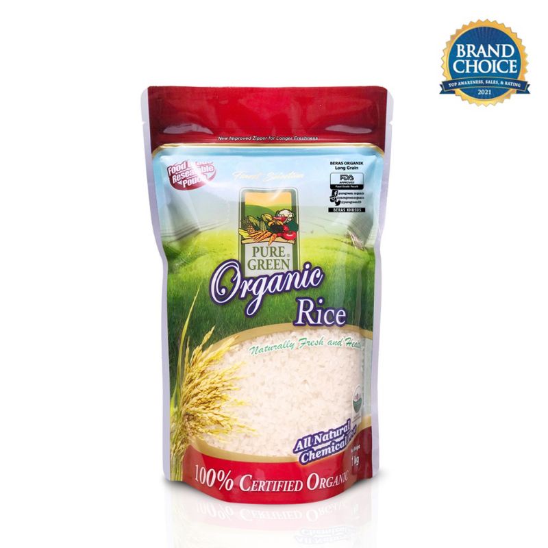

Puregreen Organic Rice Beras Organik White Long Grain 1 kg