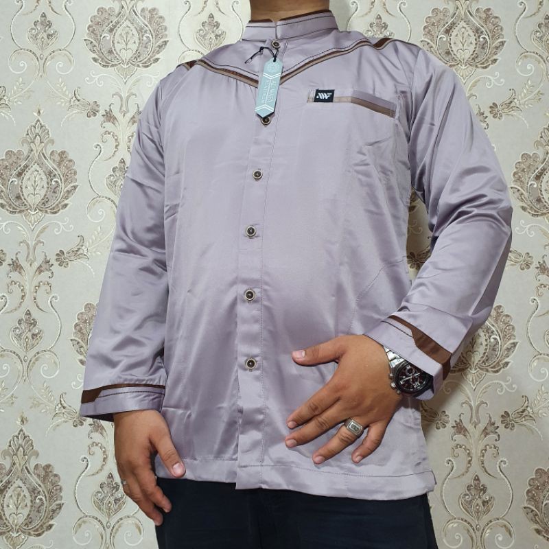 baju koko muslim laki laki pria cowok remaja dewasa alwafa al-wafa awf terbaru termurah
