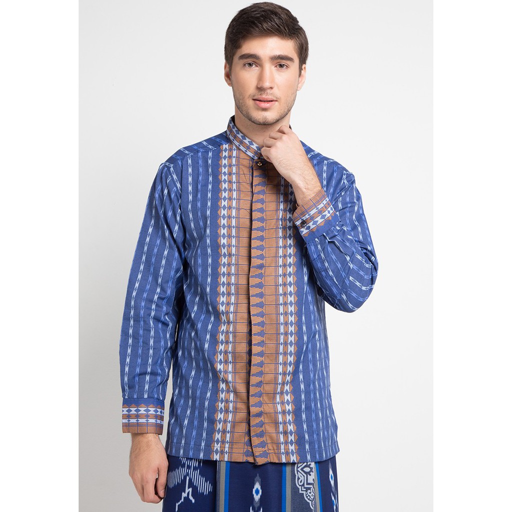 Arjuna Weda Koko Pria MuslimTenun Songket 2 - Biru