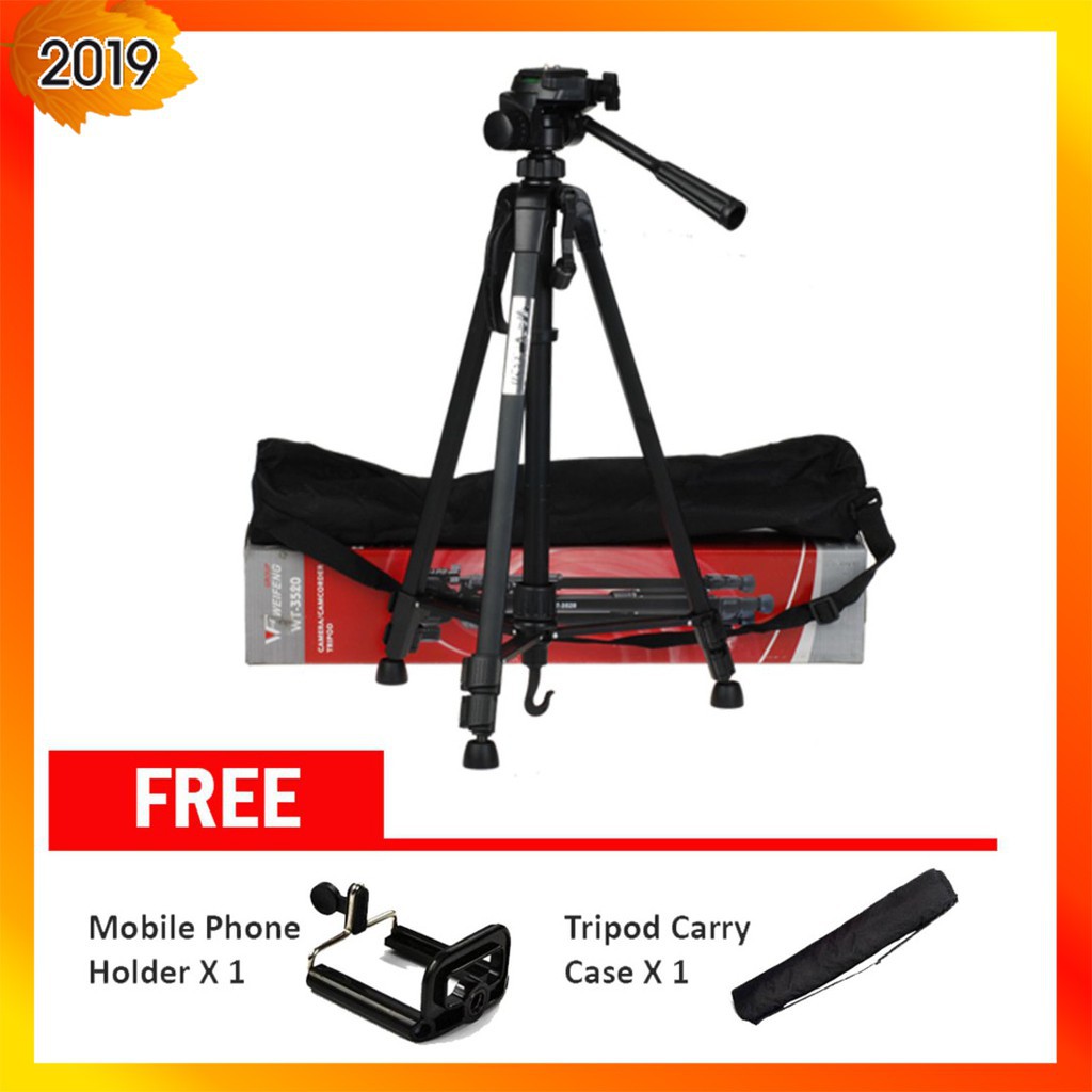 TRIPOD WEIFENG 3520 ORIGINAL FULL BLACK - HITAM MONOPOD