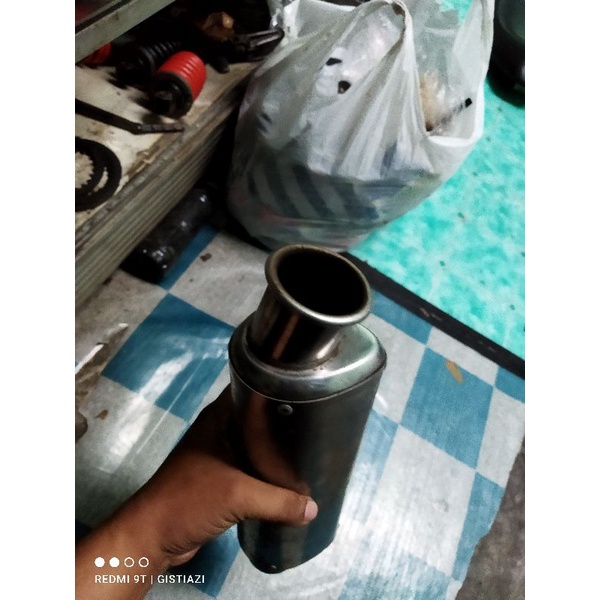 silincer knalpot Lone Rider ori trioval 25cm original