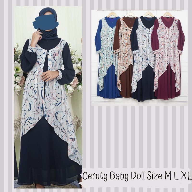 Gamis Ceruti Baby Doll Premium Termurah