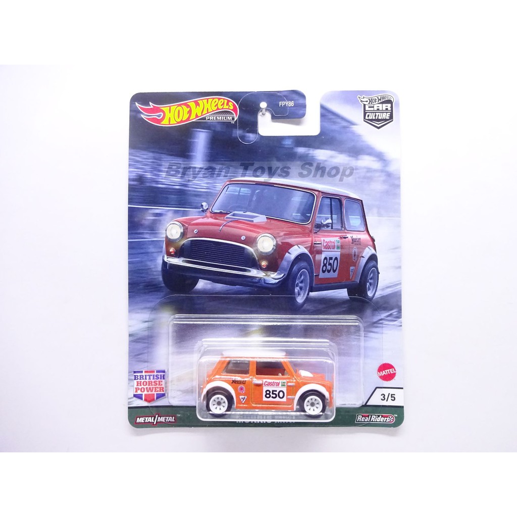 Hot Wheels Premium British Horse Power Morris Mini Orange