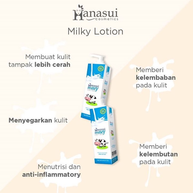 Hanasui Milky Lotion / Hanasui body lotion / Hanasui Hand Body lotion