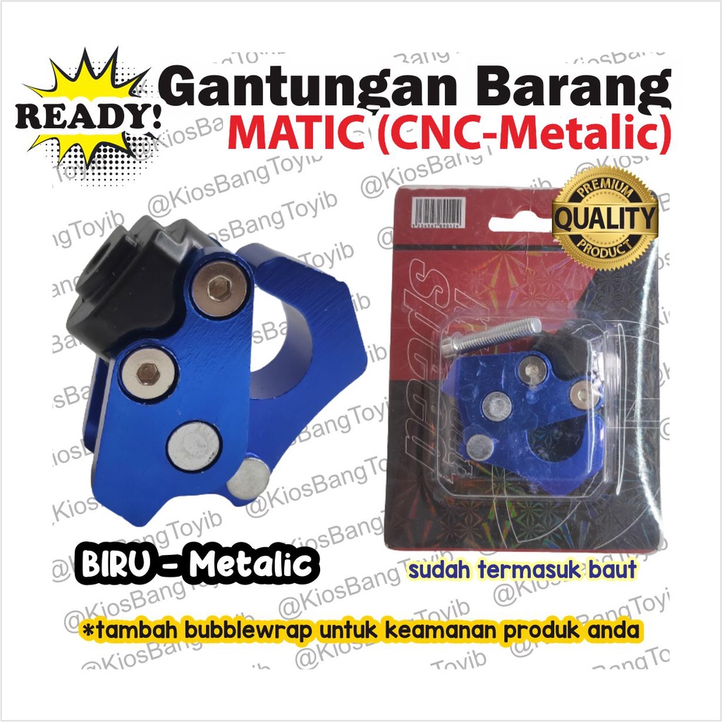 Gantungan Barang Matic Bebek Robot CNC 4 Warna Beat Vario Nmax Scoopy Mio Supra Jupiter Vega