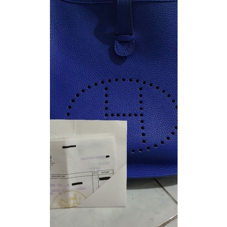 Hermes evelyn blue electric