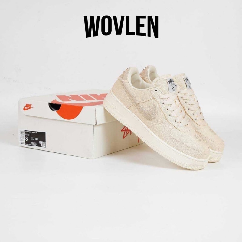 Sepatu Nike Air Force 1 Low X Stussy Fossil