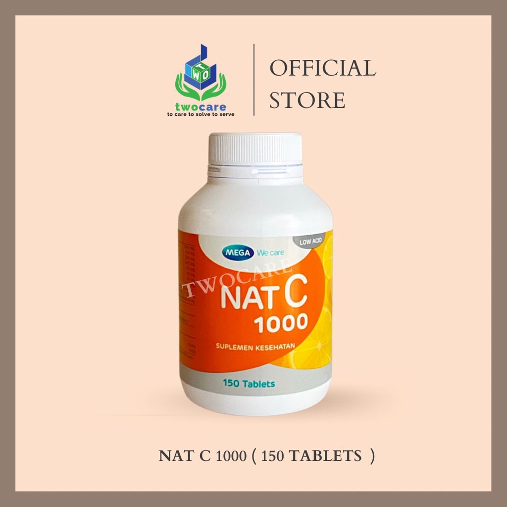 Mega We Care NAT C 1000 Mg 150 Tablet Vitamin C Daya Tahan Tubuh Immune Booster