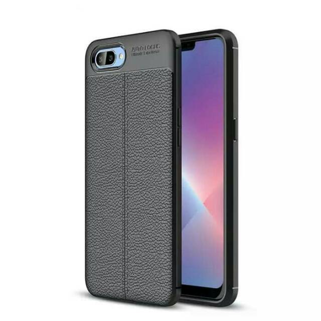CASE REAL ME C2 AUTO FOCUS LEATHER SOFT CASE CASING KULIT REALME C2