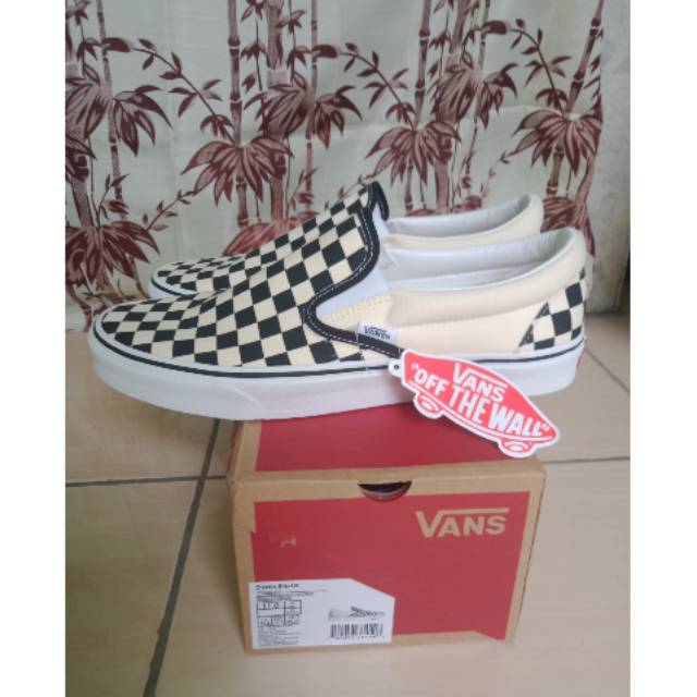Sepatu Vans slip on chekerboard ORIGINAL RESMI PT.NAVYA