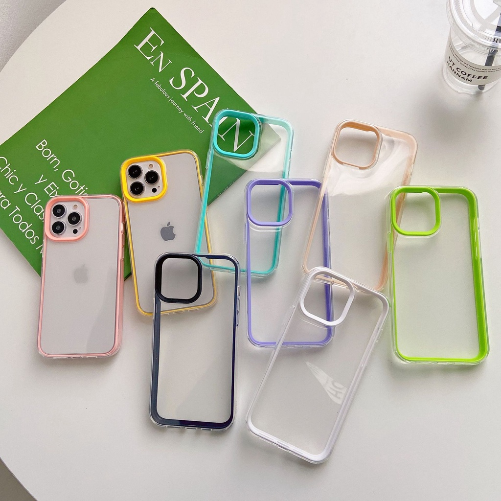 Soft case Transparan Warna Polos Untuk Iphone 13 / 12 11 x / xr / xsmax 7 / 8plus