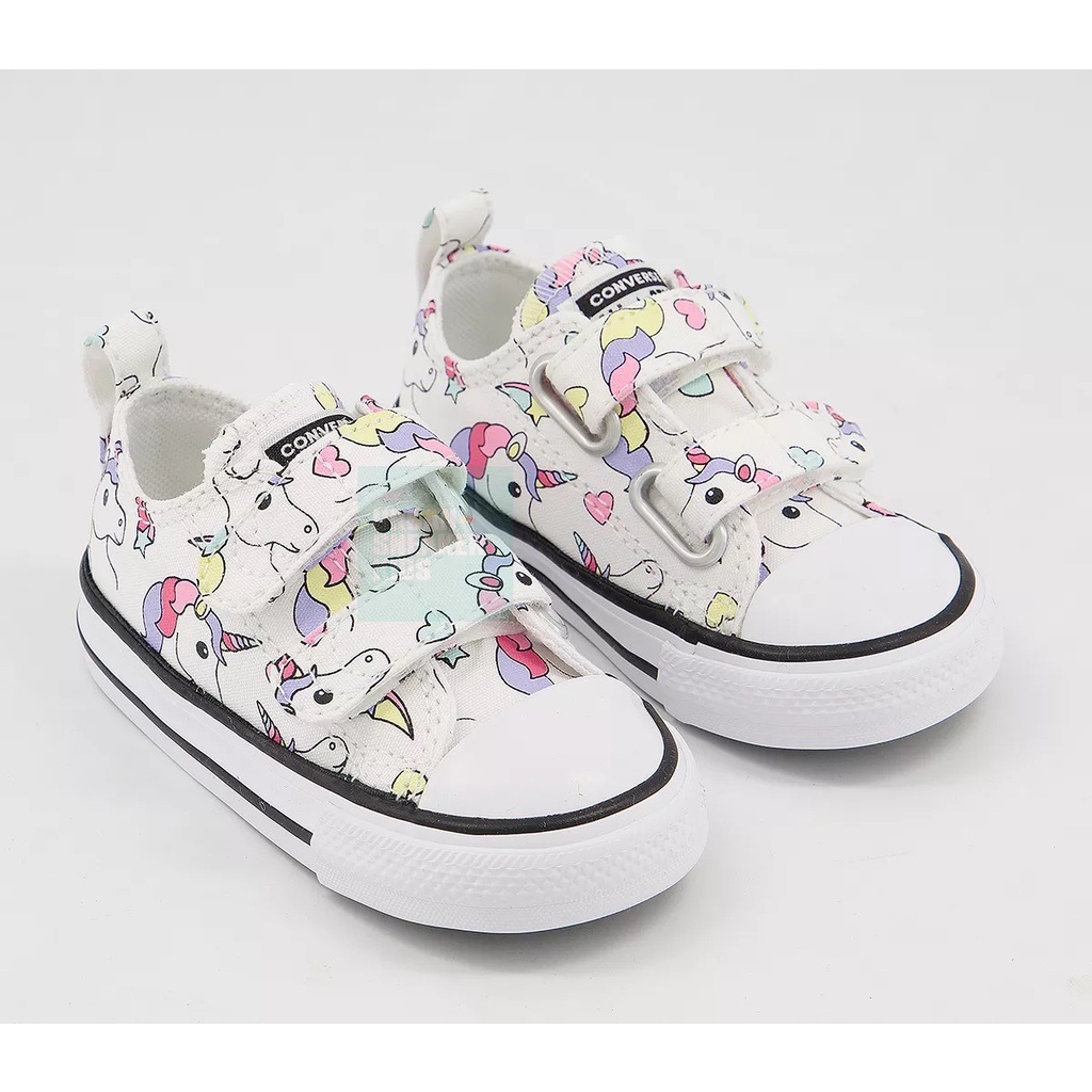 Sepatu Anak Converse All Star 2vlace Trainers Unicorn White Exclusive 18-35 Usia Baby TK SD