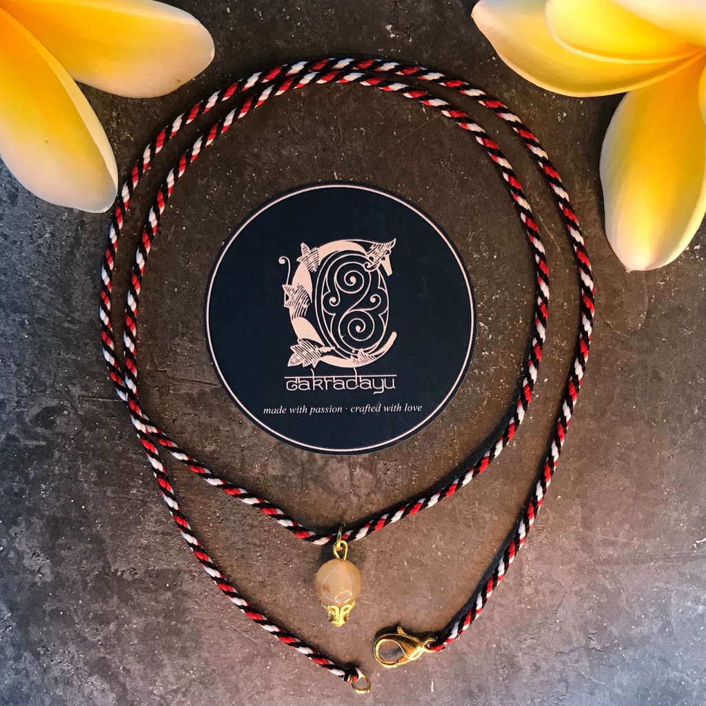 Kalung Tridatu Liontin Rambut Sedana Mahkota Emas Gold Crown khas Bali