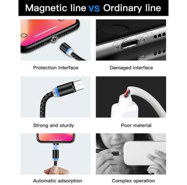 KABEL CAS MAGNET 3IN1 ORIGINAL X- CABLE METAL MAGNETIC CABLE STOTNGER MAGNETISM FAST CHARGING