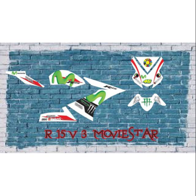 STRIPING STIKER DECAL R15 V3 MOVISTAR