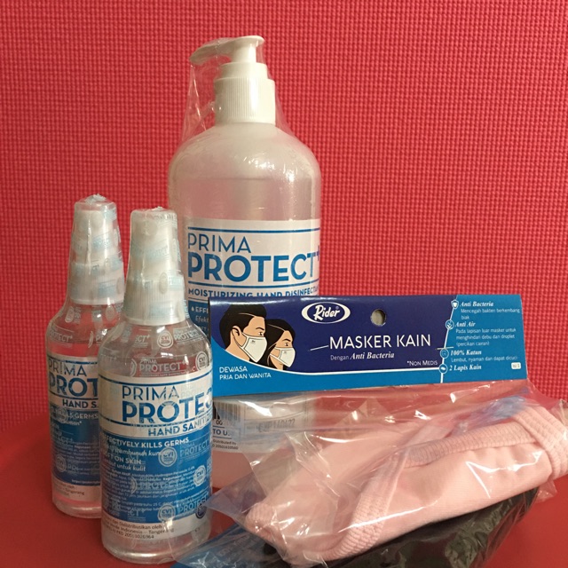 PRIMA PROTECT+ Handsanitizer, Paket Handsanitizer dan Masker