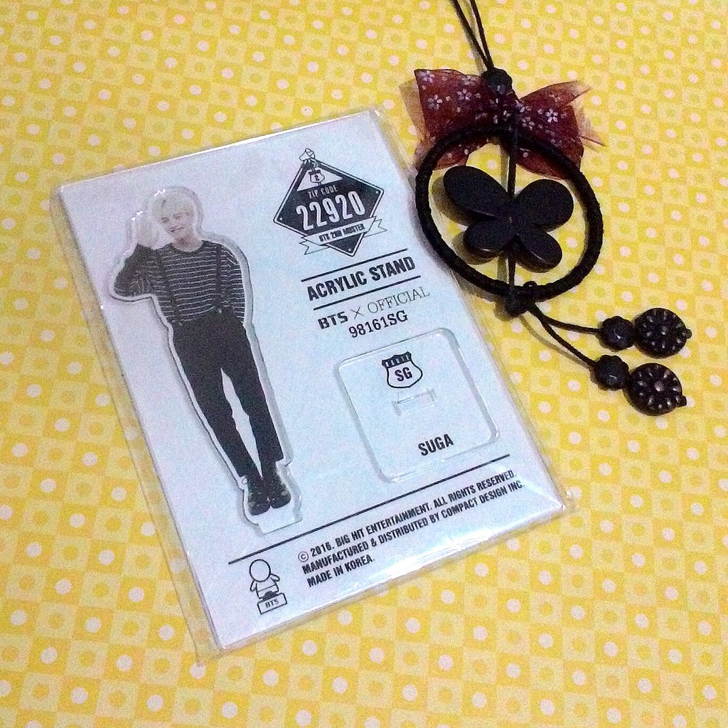 BTS (Bangtan Boys) SUGA ACRYLIC STANDEE 2nd Muster 22920