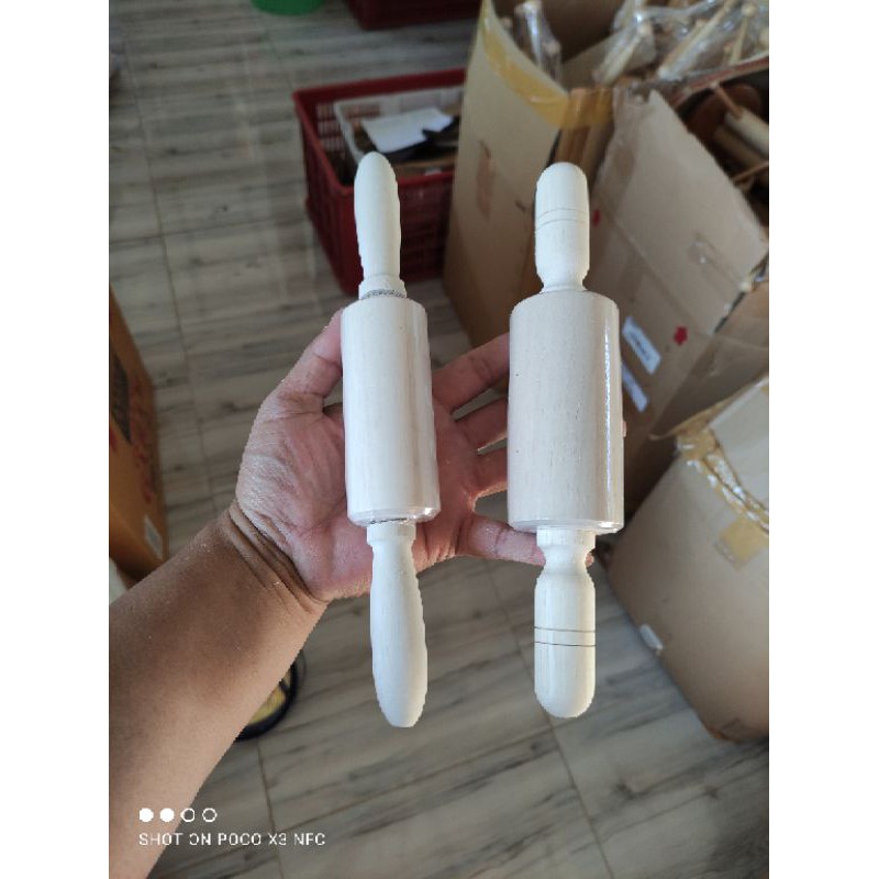 Rolling Pin Kayu Waru / Penggilas Adonan / Penggiling Adonan / Rolling Pin Mini