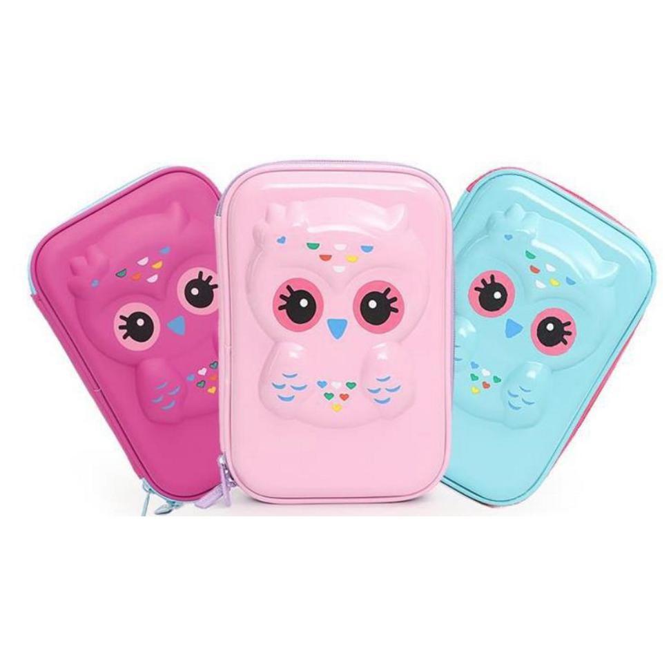 

Tempat pensil dan alat tulis model Smiggle EVA Hardcase Owl Unicorn