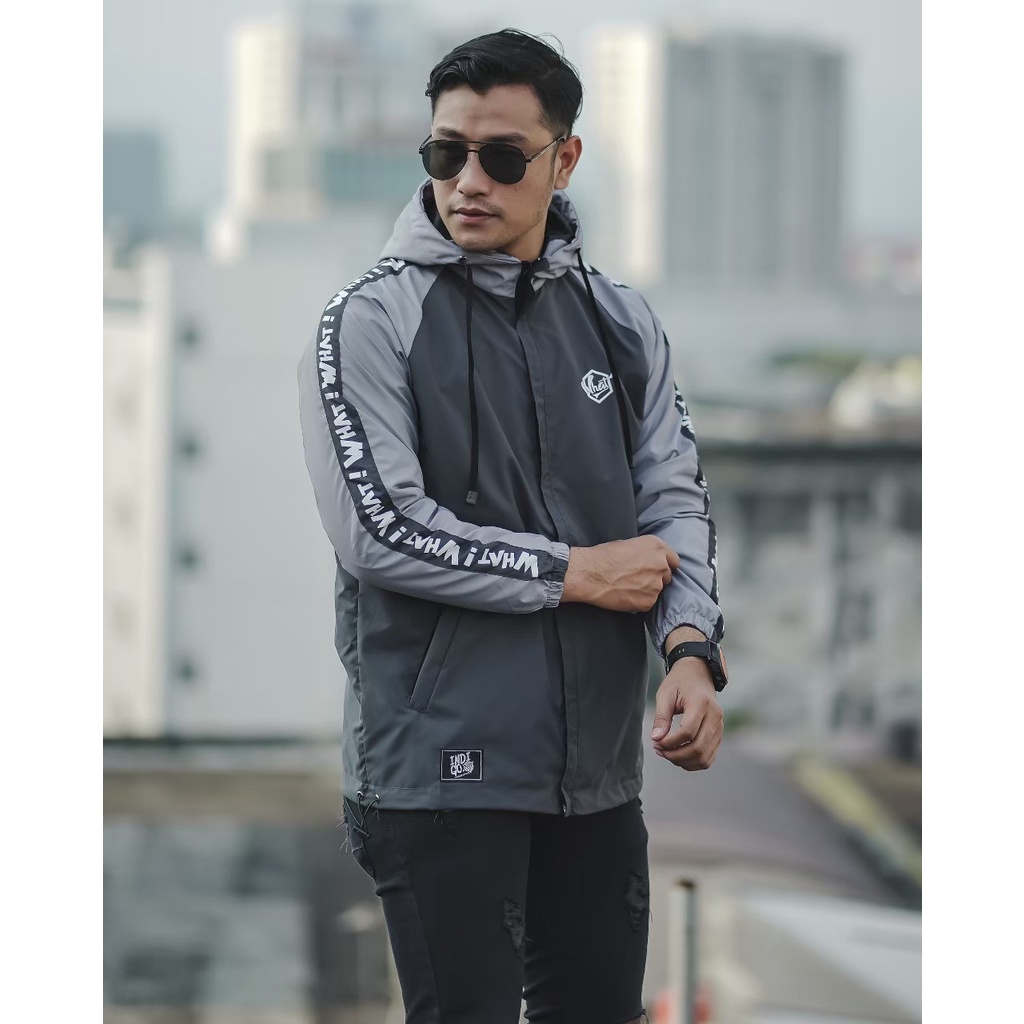 TERLARIS ! JAKET PARASUT HOODIE PRIA/COWOK MODEL REGLAN KOMBINASI KEREN TERBARU ORIGINAL PREMIUM // JAKET PARASUT PRIA MURAH BERKUALITAS PREMIUM