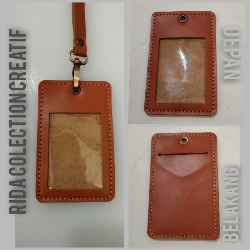 

GANTUNGAN ID CARD NAME TAG KULIT ID CARD HOLDER KULIT LUCU COSTUM