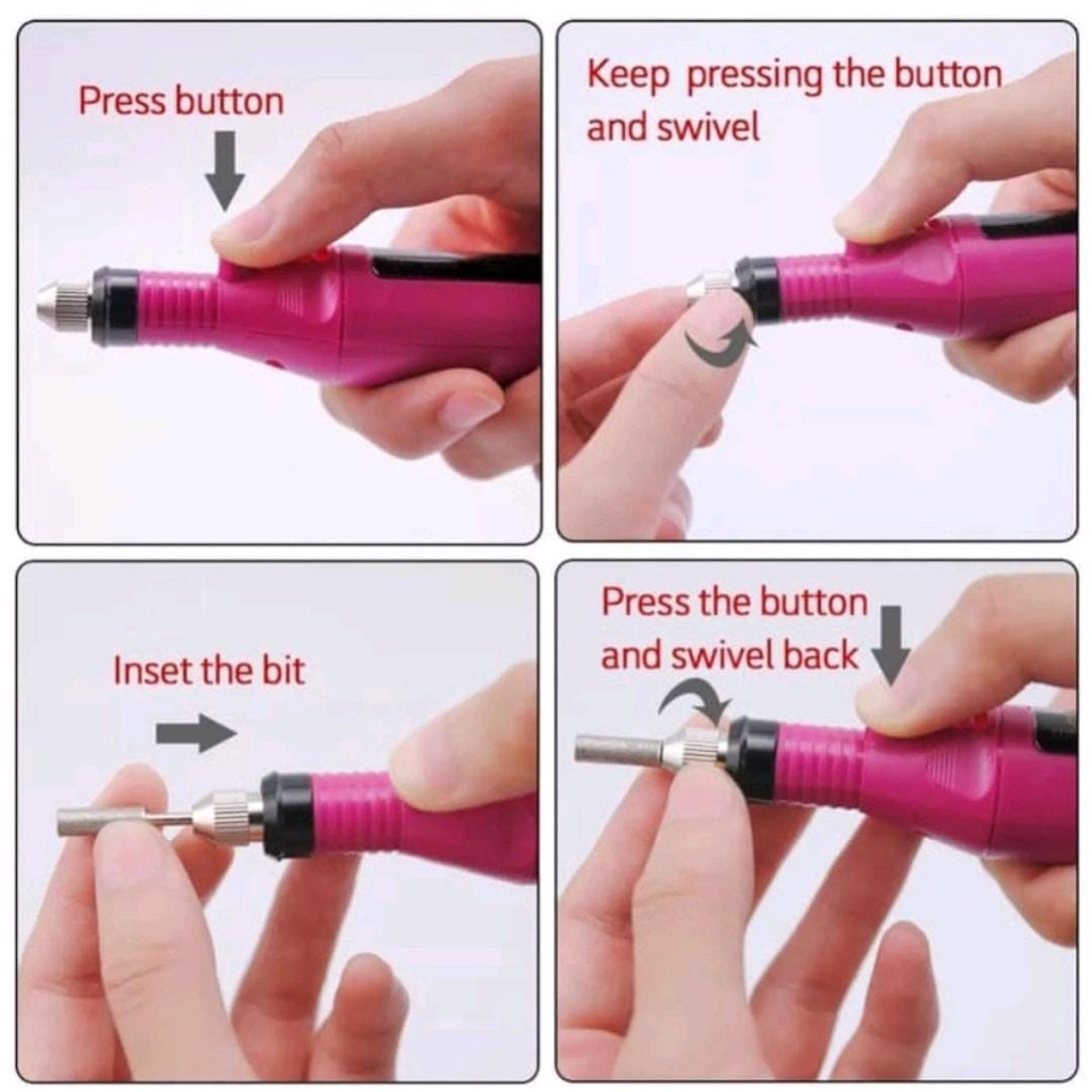 ELECTRIC NAIL DRILL GRINDING MANICURE MACHINE MESIN AMPLAS KUKU LISTRIK NAIL