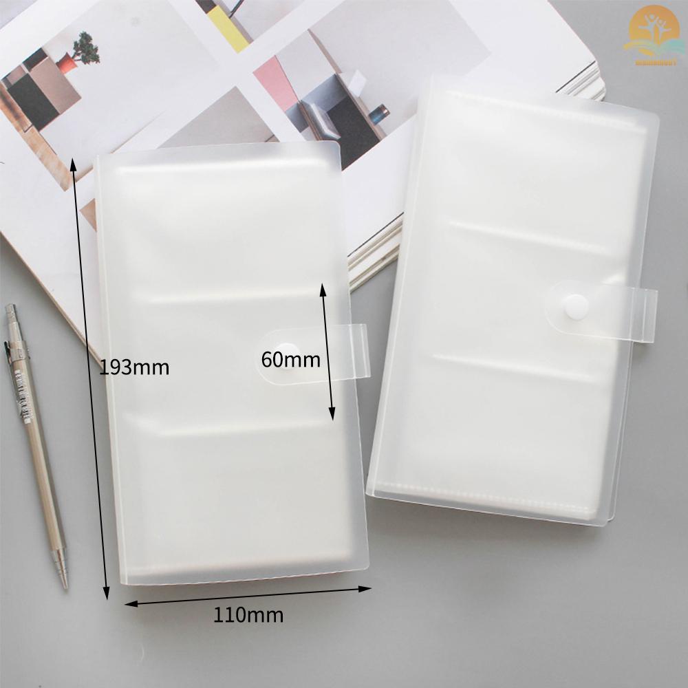 Transparent Business Card Holder Plastic Name Card Book ID Credit Card Organizer Protector Pages 120 Slots for Office Business