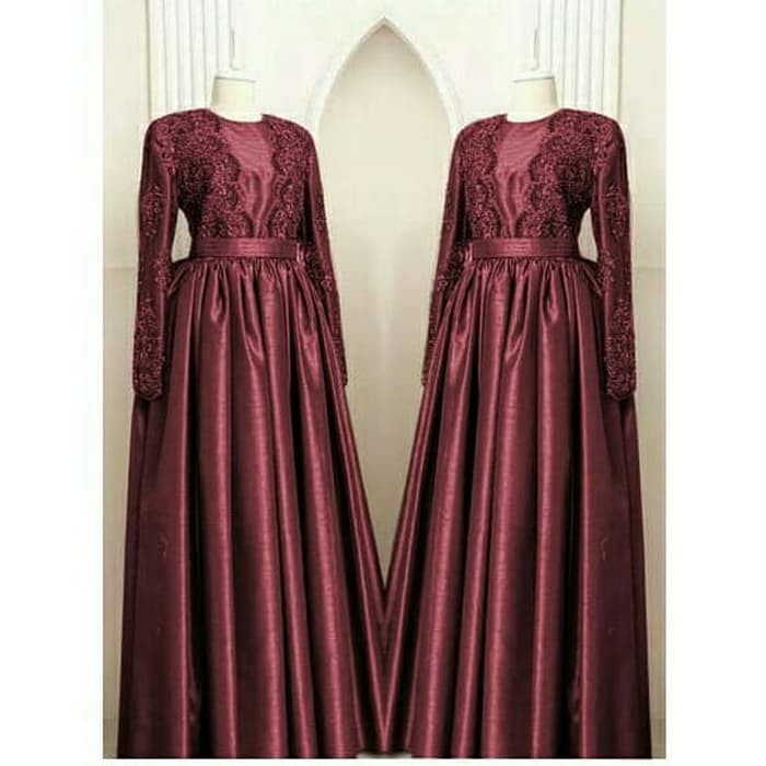 Gamis avanza MAROON, hijau botol 2 WARNA
