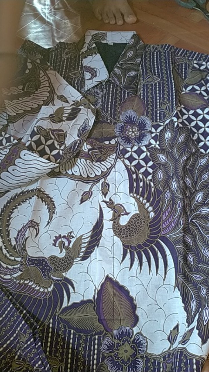 Joglo Ungu Martowiro Kemeja Batik Solo Pria Lengan Panjang Full Furing Atasan Premium Modern Dharma