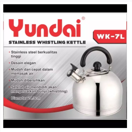 Yundai Teko Whistling,Teko Siul Kettle Ceret Memasak Air Bahan Tebal