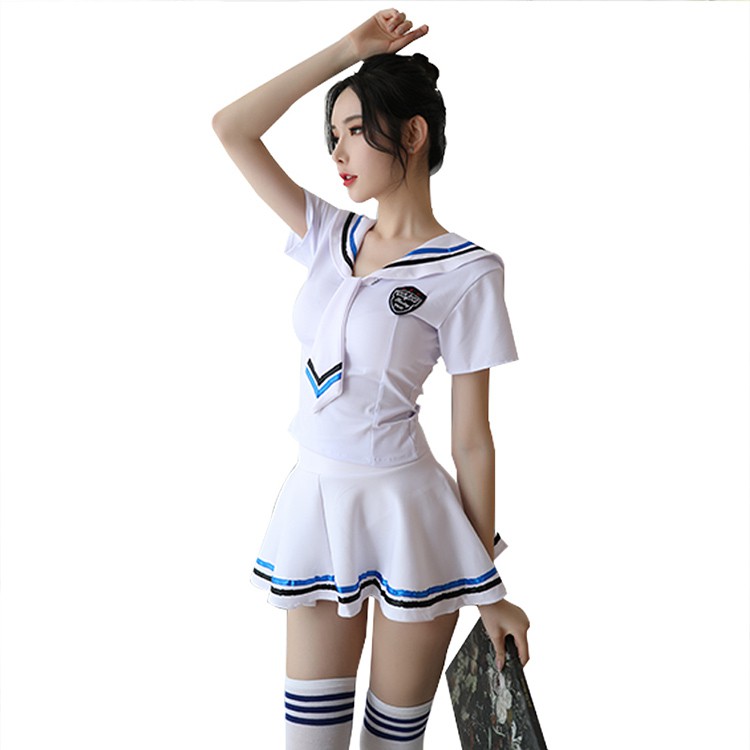 Satu Set Lingerie Bertema Cosplay Seragam Pelaut Sexy Jepang Anime Nyaman Rok Mini Berdasi Cantik