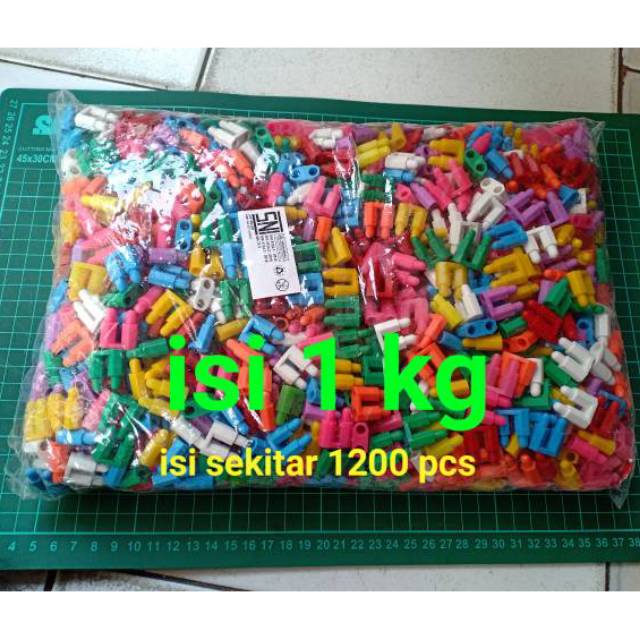 Miniset roket tanggung isi 1 kg Lego jadul  segi enam 