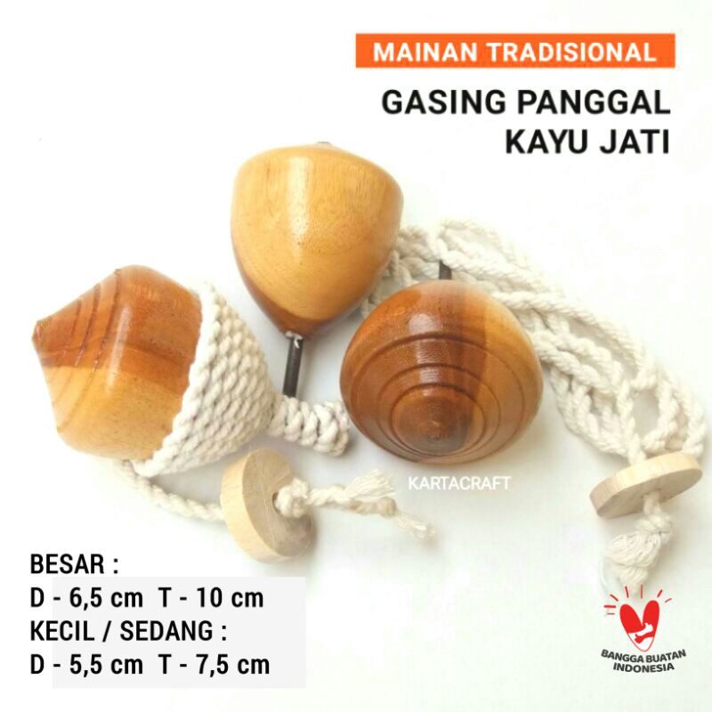  Gasing  panggal kayu  jati mainan tradisional Shopee Indonesia