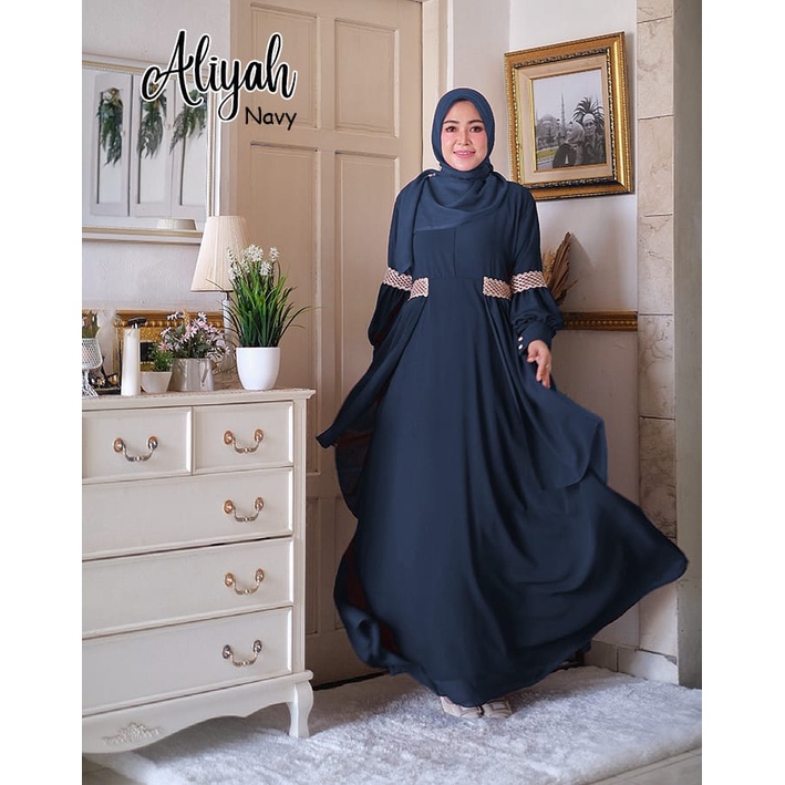 GAMIS PESTA MUSLIMAH ALIYAH DRESS LEBARAN