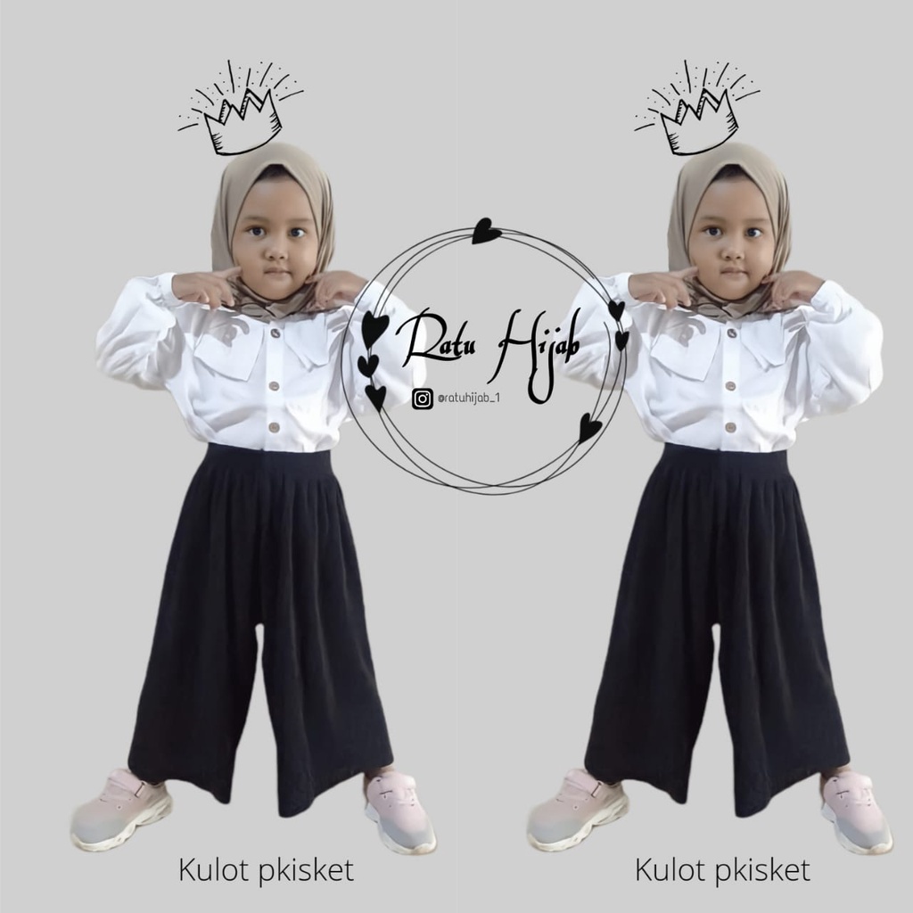 Diskon Celana Kulot prisket Anak kekinian umur 3 - 9 Thn ( Bisa COD )