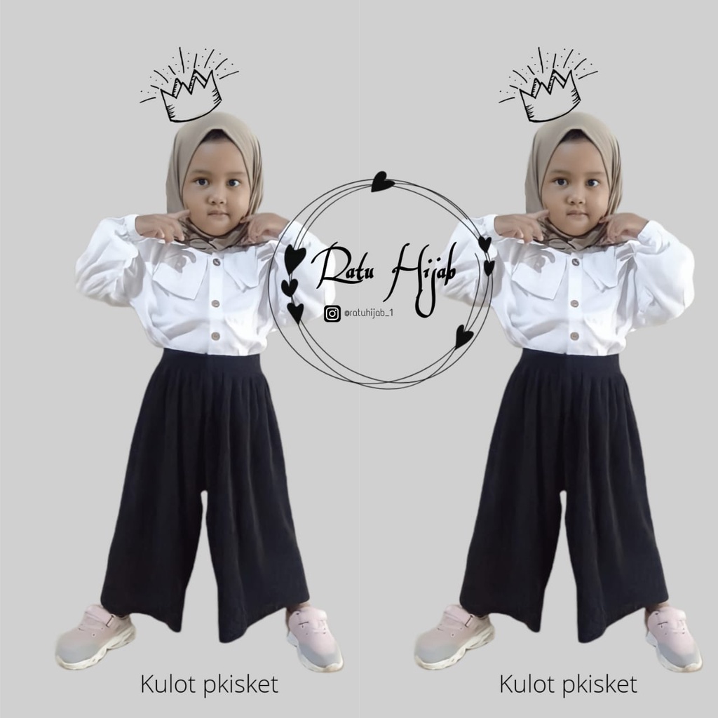 Diskon Celana Kulot prisket Anak kekinian umur 3 - 6 Thn ( Bisa COD )