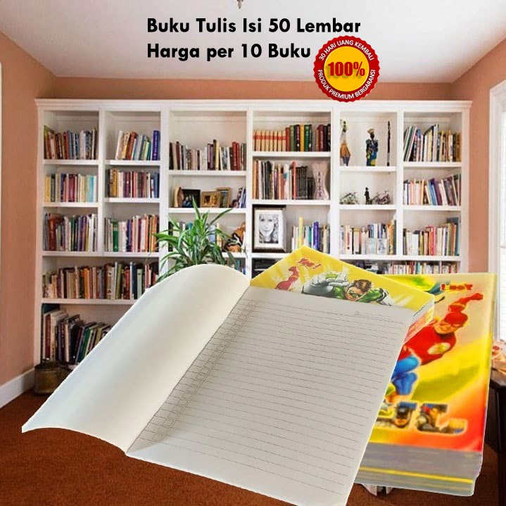 

Buku Tulis Isi 50 Lembar ( 1 Pack isi 10 Buku ) / Perlengkapan Sekolah