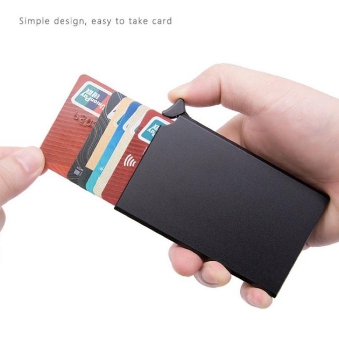 

Office & Stationery | Document Organizer | Dompet Kartu Metal Wallet Rfid Card Holder | Best Seller