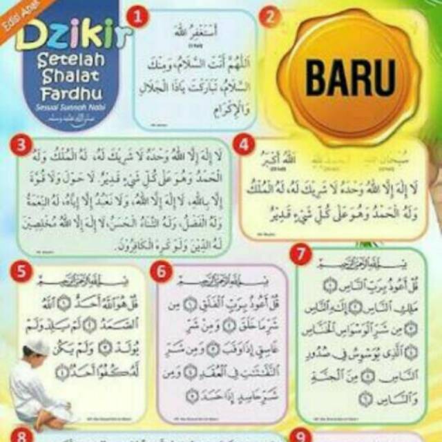 Poster Dzikir Setelah Shalat Fardhu Sesuai Sunnah Nabi Edisi Anak Shopee Indonesia