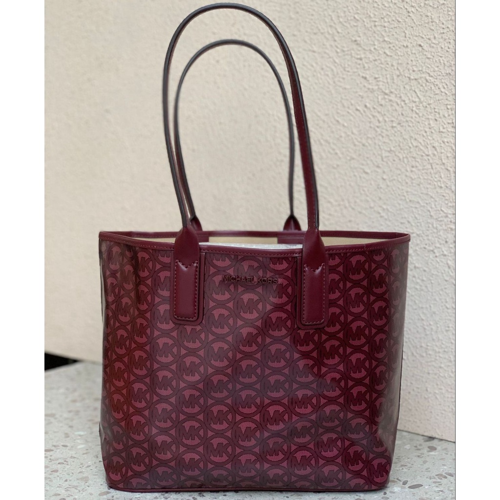 Tas Michael Korsz mk Jodie Medium Tote Merlot,green,black,powder pink