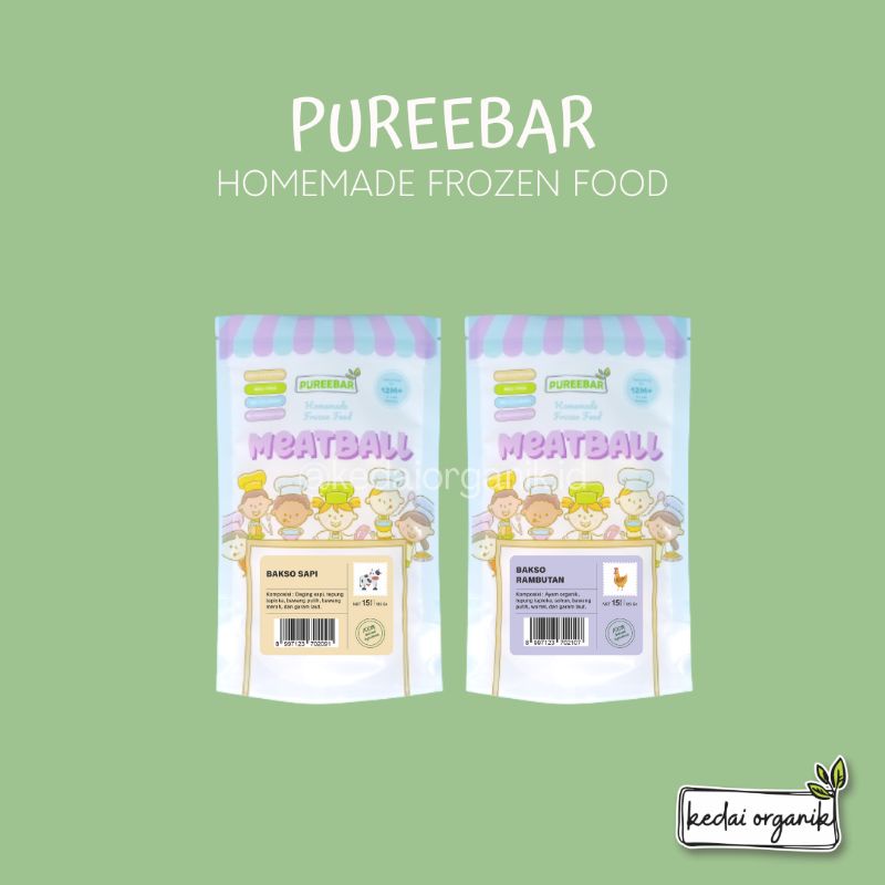 

Pureebar Homemade Frozen Food Meatball 150gr / Pureebar Bakso Mpasi Sehat / Bakso Anak Non Msg Non Pengawet Non Pewarna