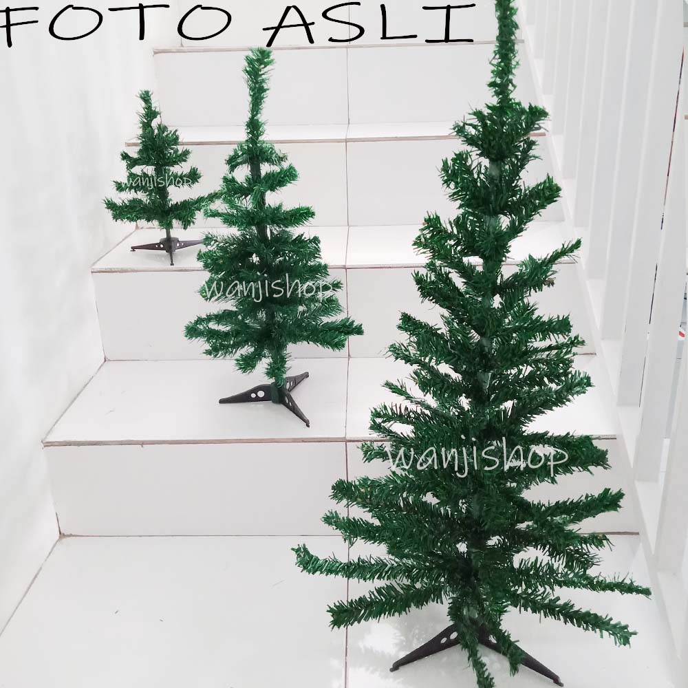 Pohon Natal 30cm 60cm 90cm Hijau Aksesoris Gantungan Hiasan Pohon Natal