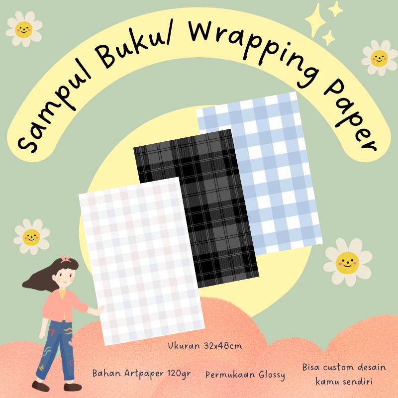 

(AP 120g) Sampul Buku Kotak - Sampul Buku Aesthetic - Book Cover - Wrapping Paper