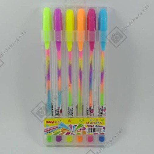 

Pulpen Rainbow Isi 6 / Pulpen Warna Warni / Pulpen Tinta Pelangi