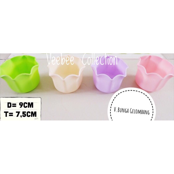 Vas plastik bunga gelombang/vas plastik warna gelombang/vas bunga