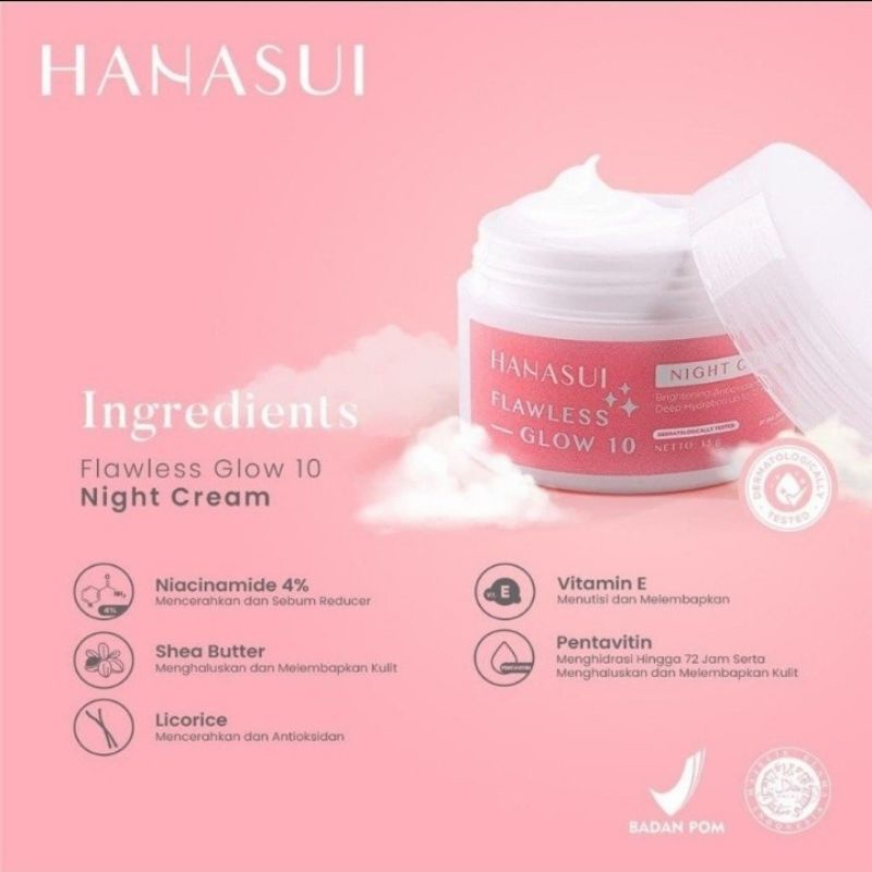 Hanasui Flawless Glow Series 4in1 - cream hanasui - Hanasui cream - Hanasui flawless