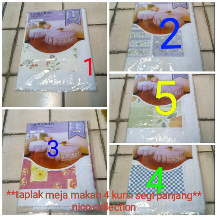 ##taplak meja makan plastik 4 kursi ##