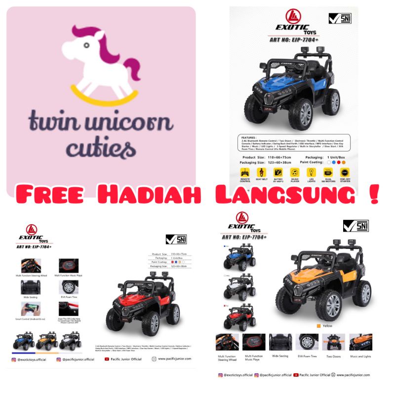 Mobil Aki Exotic Jeep EJP-7704+ Remote