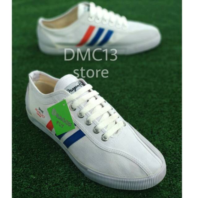 Sepatu sport Dragon Fly Original Full white list blue red badminton volley0